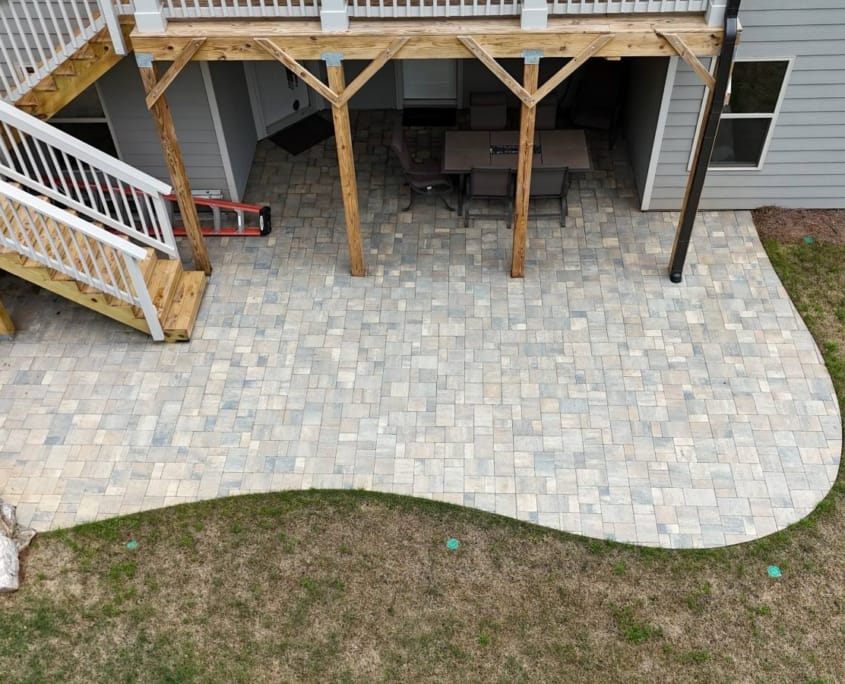 backyard patio under deck
