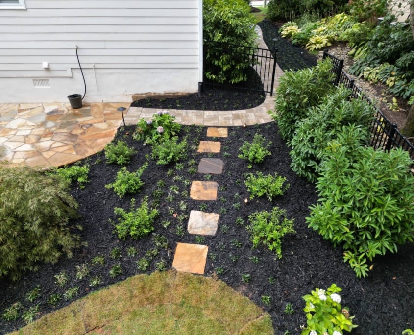 step stone path to walkway