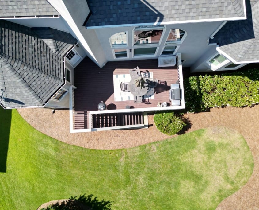 raised reinforced deck from above